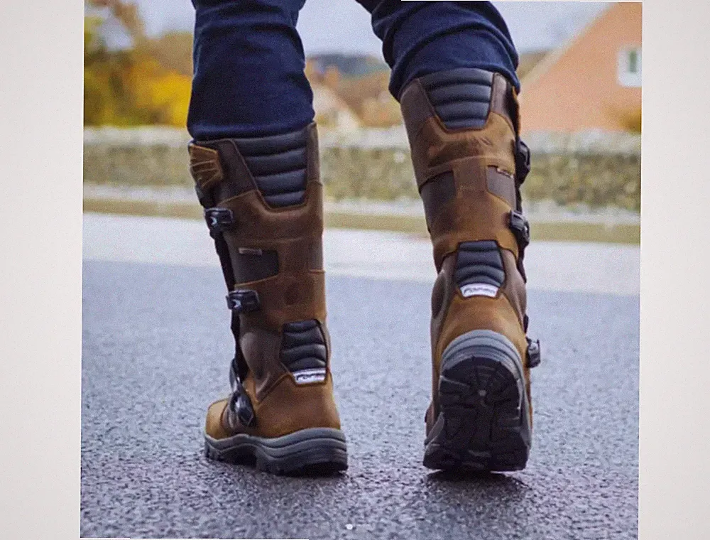Adventure Motorcycle Leather Boots ADV Touring On/Off Road Motorbike Shoes