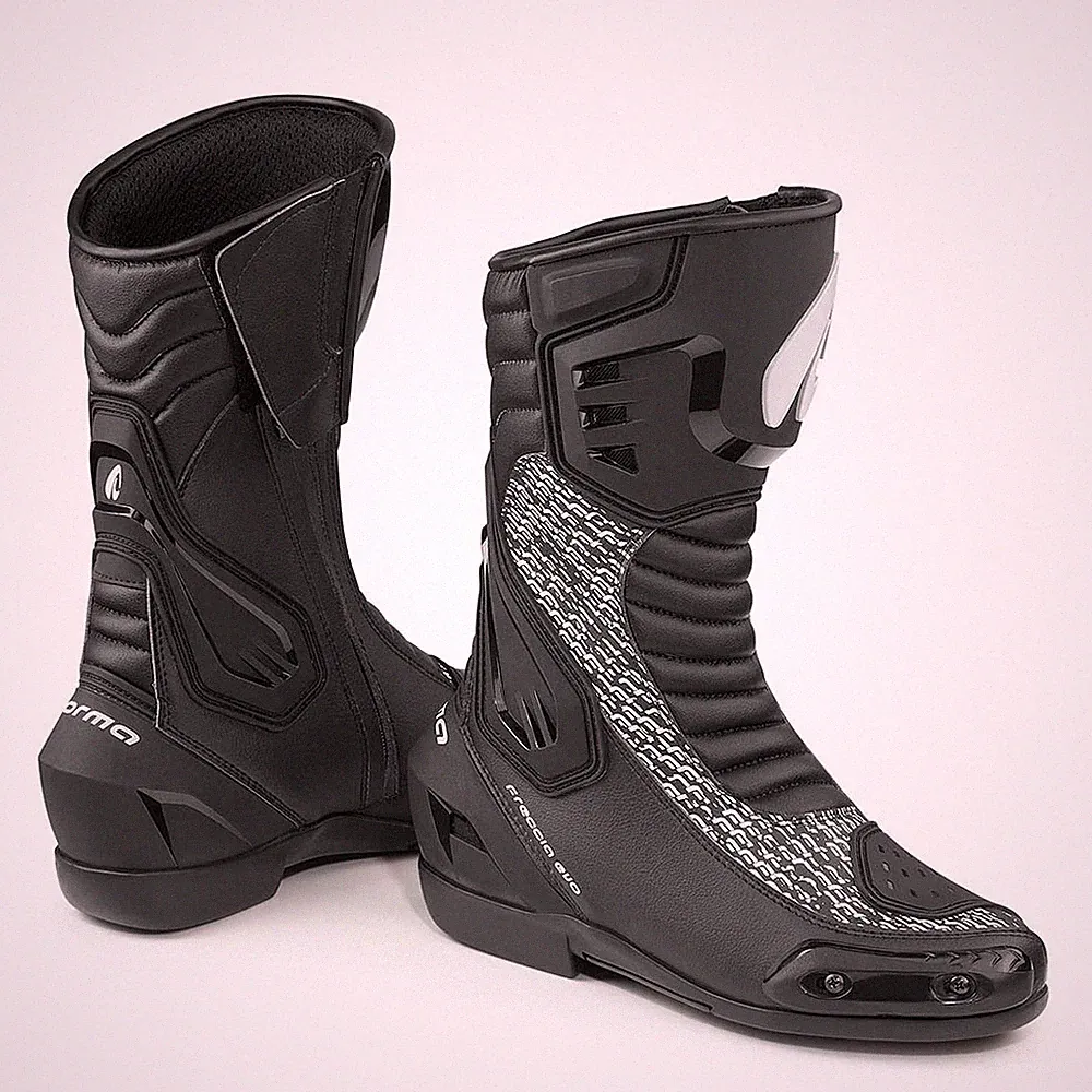 motorcycle boots | Forma FRECCIA EVO black white sport track street touring tech